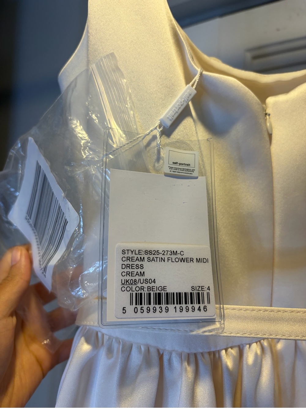 SELF-PORTRAIT
Appliquéd belted satin midi dress - Picture 13 of 16